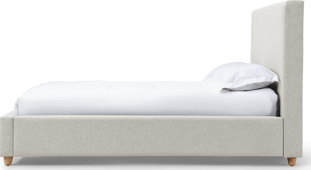 Olivia Upholstered California King-size Bed in Ivory – view 4