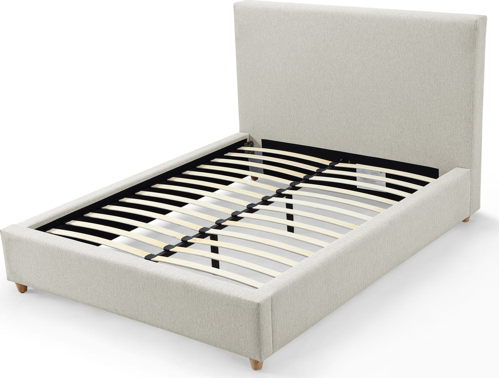 Olivia Upholstered California King-size Bed in Ivory – view 5