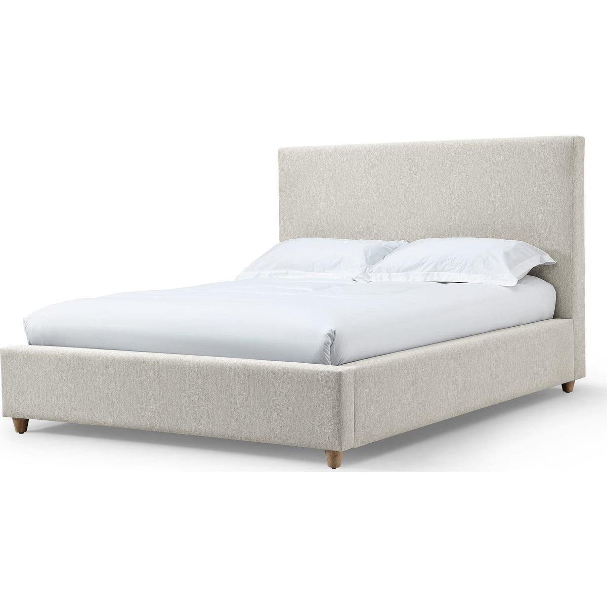 Olivia Full Upholstered Platform Bed in Ivory