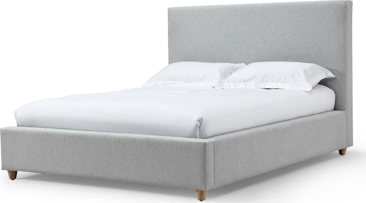 Olivia Upholstered Queen-size Bed in Linen – view 2
