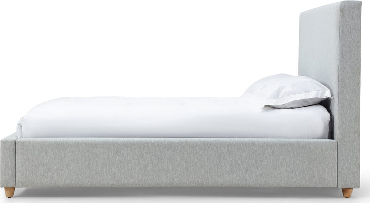 Olivia Upholstered Queen-size Bed in Linen – view 4