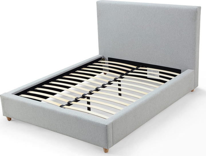Olivia Upholstered Queen-size Bed in Linen – view 5
