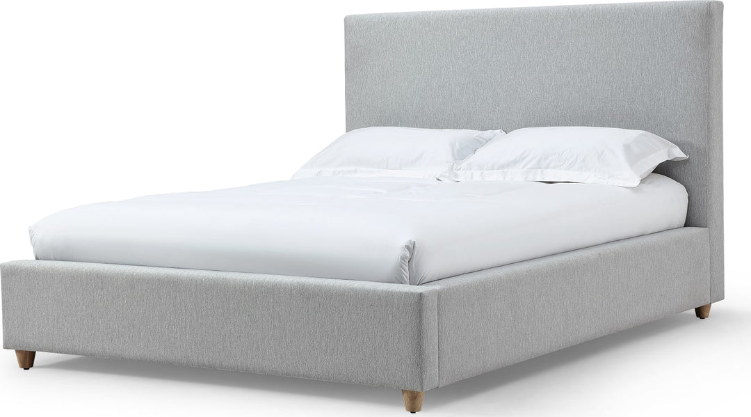 Olivia Queen-Size Upholstered Platform Bed in Linen (2026) – view 2