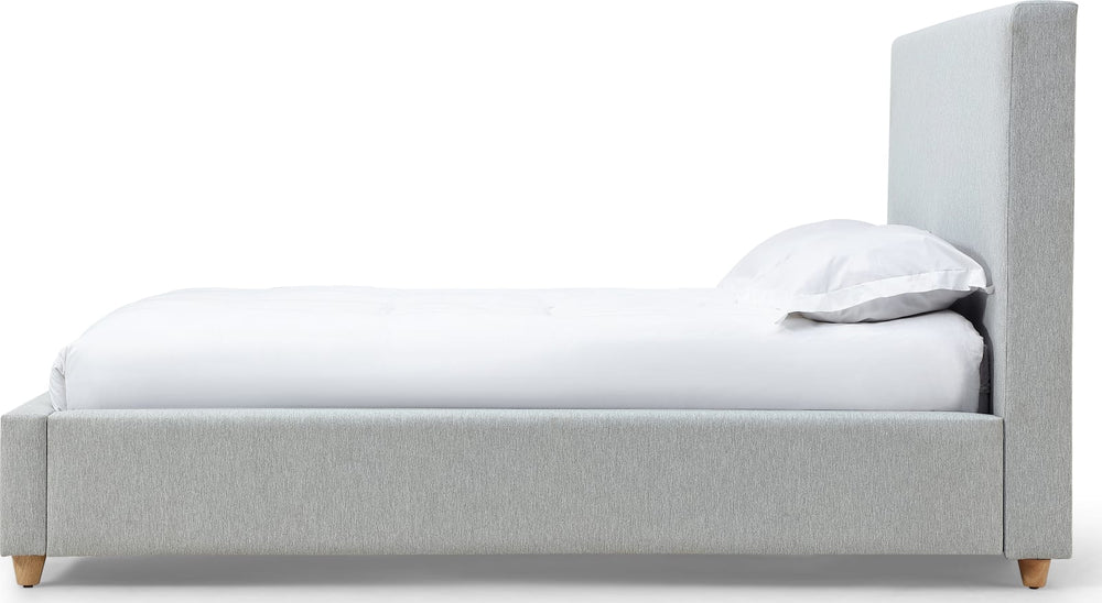 Olivia Queen-Size Upholstered Platform Bed in Linen (2026) – view 4