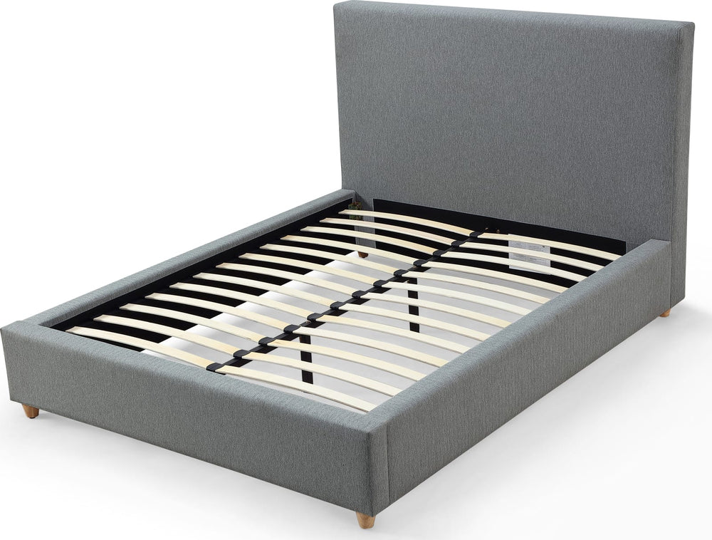Olivia Upholstered California King-size Bed in Pewter – view 5
