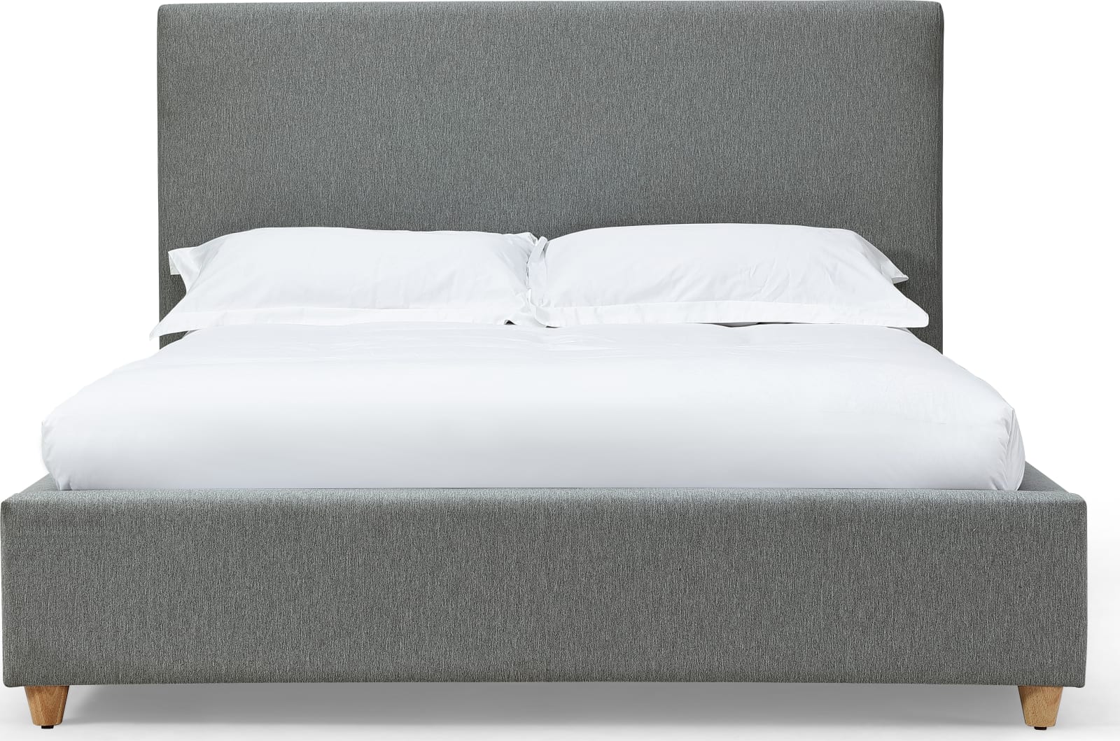 Olivia Queen-Size Upholstered Platform Bed in Pewter (2026) – view 2