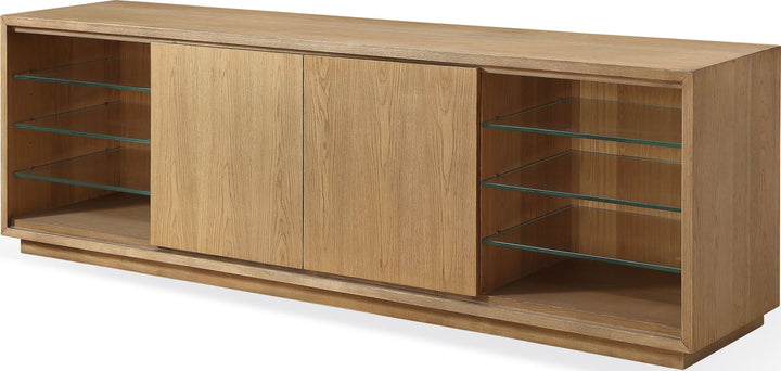 One Coastal Modern 84 inch TV Console in Bisque – view 3