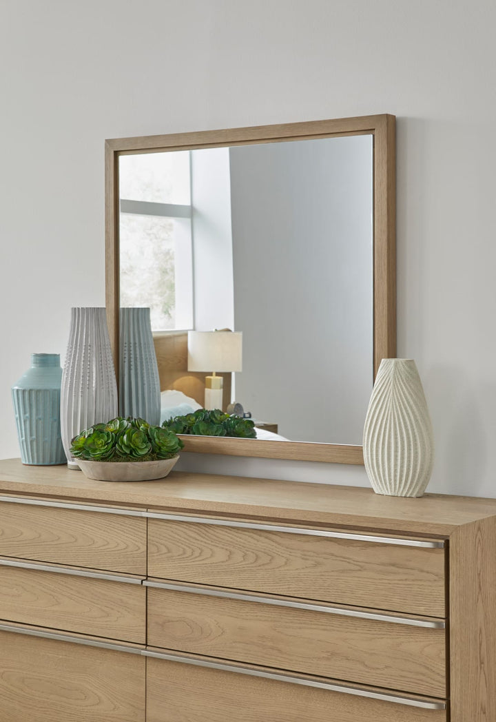 One Coastal Modern Dresser Mirror in Bisque