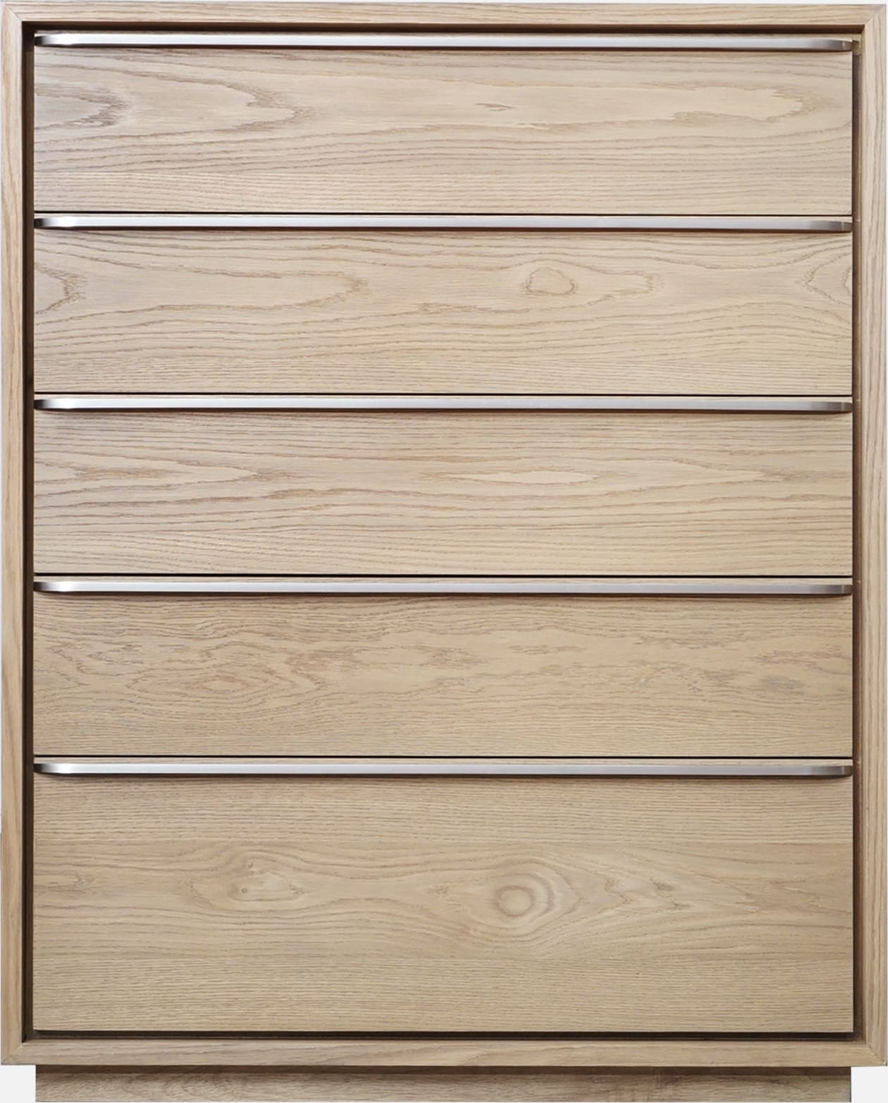 One Coastal Modern Five Drawer Chest in Bisque – view 2