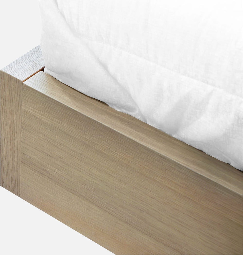 One Coastal Modern California King-size Live Edge Wall Bed with Floating Nightstands in Bisque – view 7