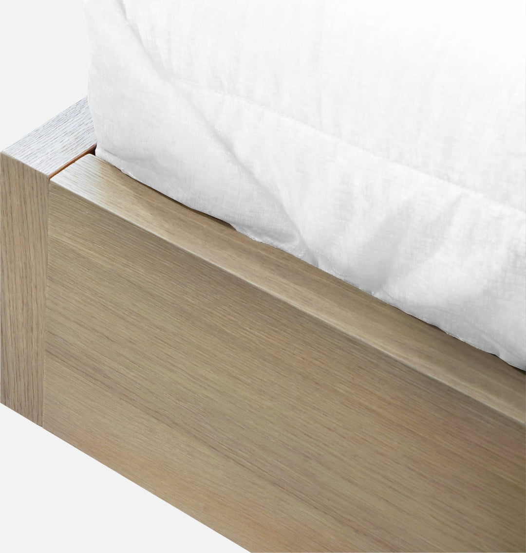 One Coastal Modern California King-size Live Edge Wall Bed with Floating Nightstands in Bisque – view 7