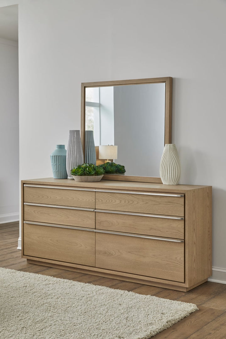 One Coastal Modern Six Drawer Dresser in Bisque – view 12