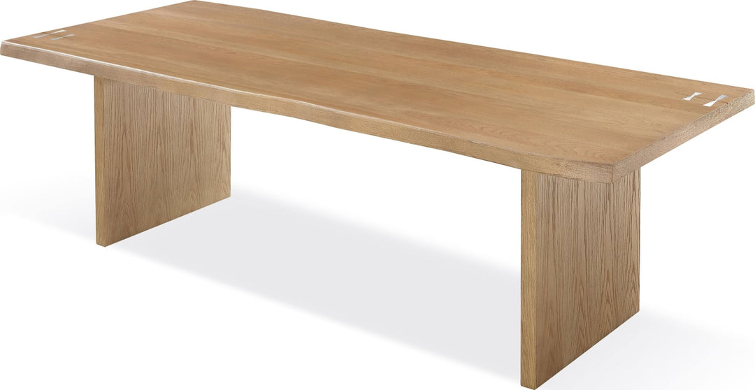One Modern Coastal Live Edge Dining Table in White Oak – view 3