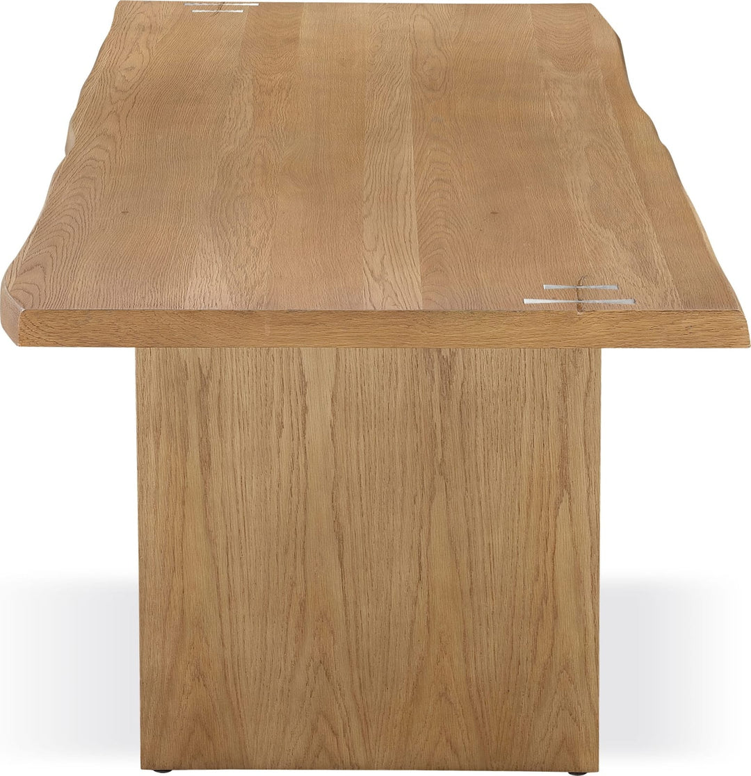 One Modern Coastal Live Edge Dining Table in White Oak – view 4