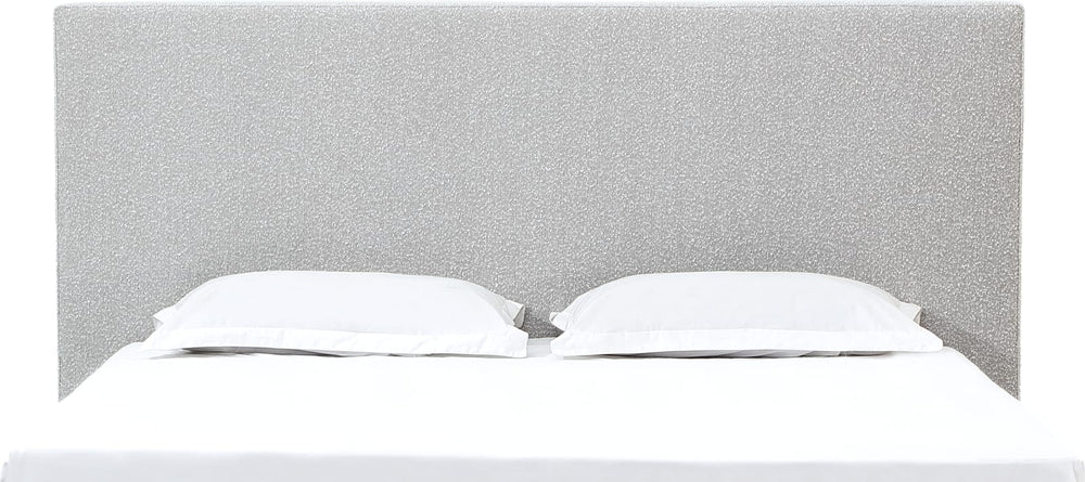 One California King-size Upholstered Modern Headboard in Cotton Ball Boucle – view 2