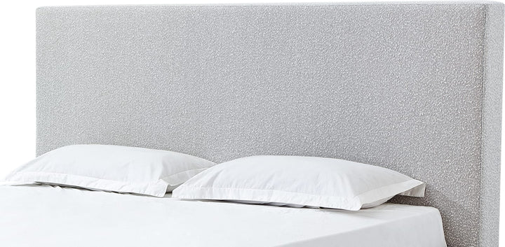 One Full-size Upholstered Modern Headboard in Cotton Ball Boucle – view 4