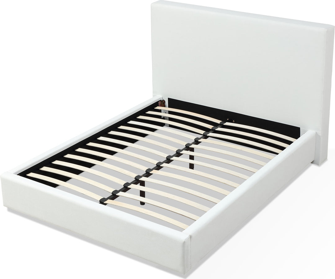 One Upholstered Queen-size Platform Bed in Pearl – view 7