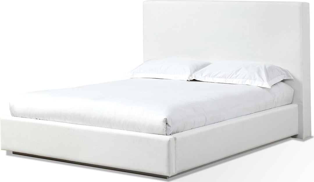 One Full-size Upholstered Platform Bed in Pearl (2026) – view 4