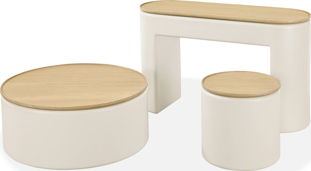 Oskar Lift Top Console Table in Barley – view 10