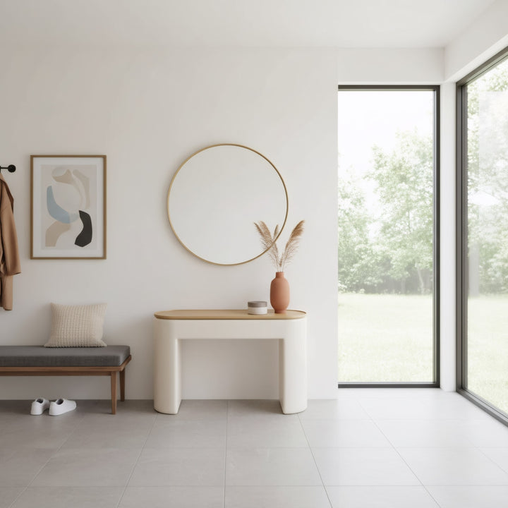 Oskar Lift Top Console Table in Barley