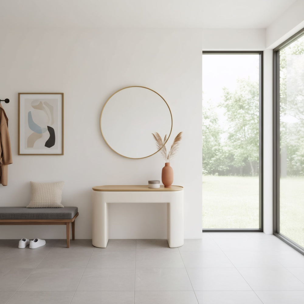 Oskar Lift Top Console Table in Barley