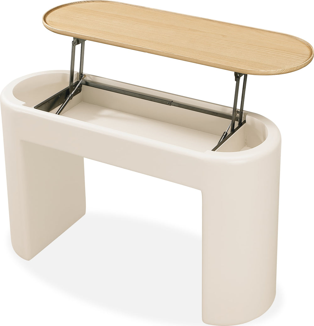 Oskar Lift Top Console Table in Barley – view 4