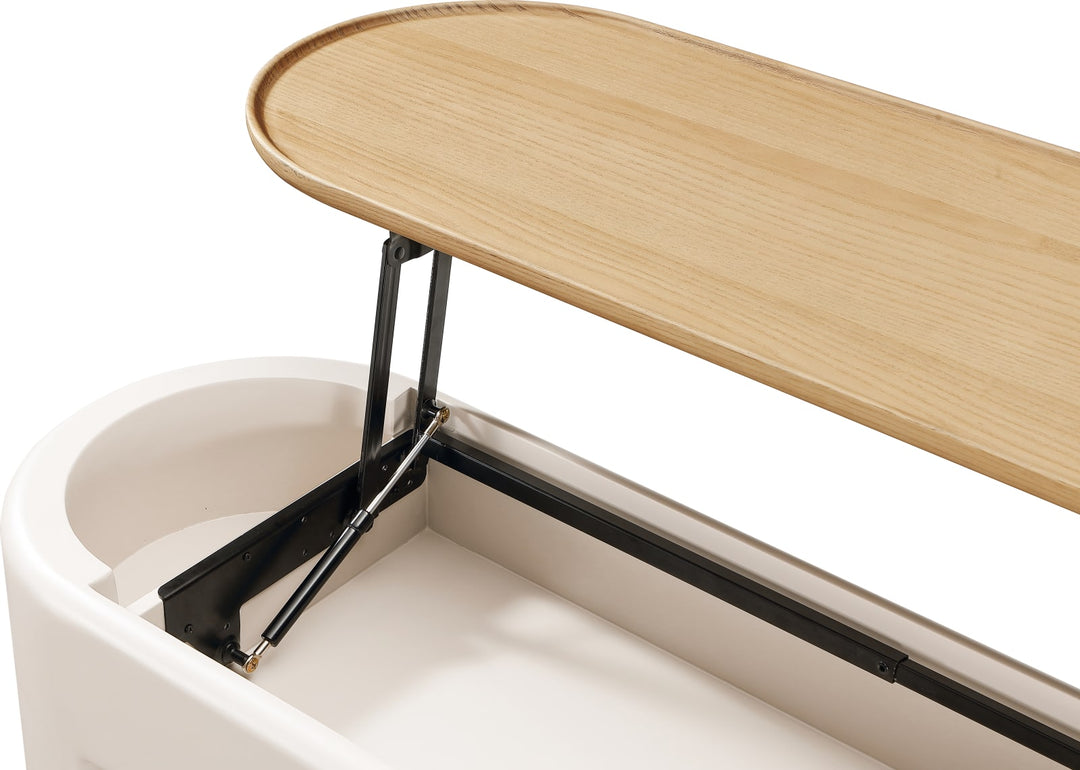 Oskar Lift Top Console Table in Barley – view 5