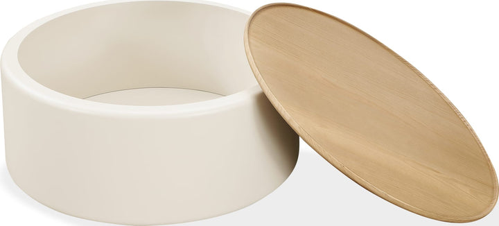 Oskar Lift Top Round Coffee Table in Barley – view 3