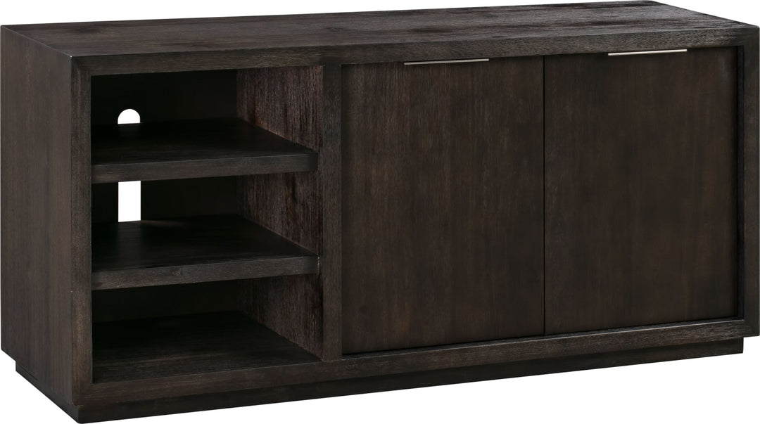 Oxford 64 inch Two Drawer Two Shelf Media Console in Basalt Grey – view 3