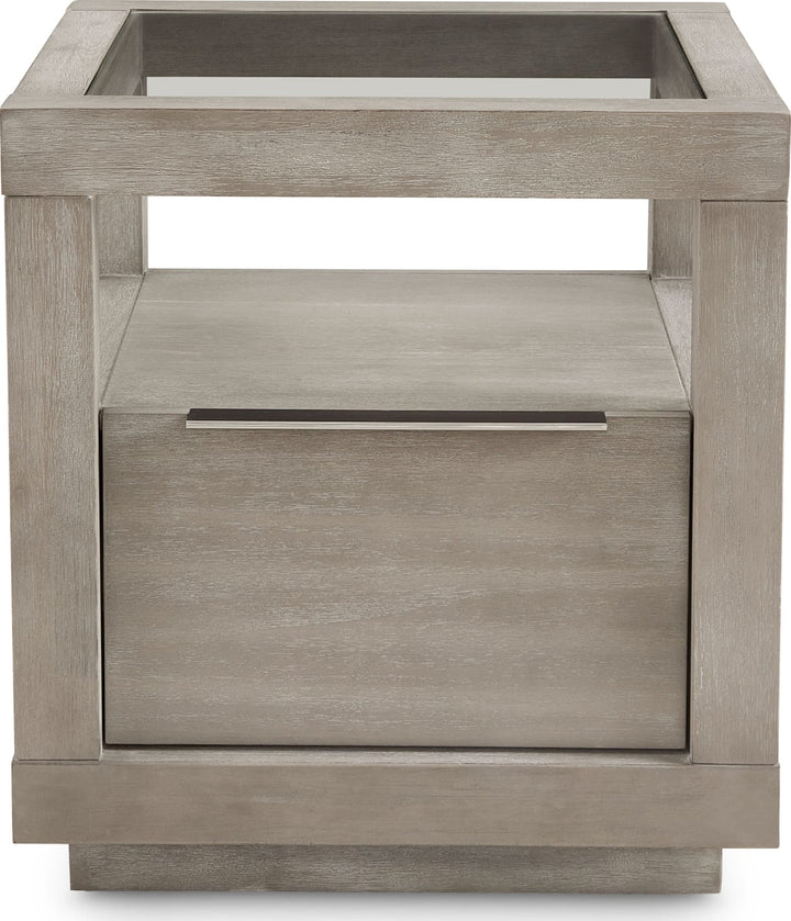 Oxford One-Drawer End Table in Mineral – view 5