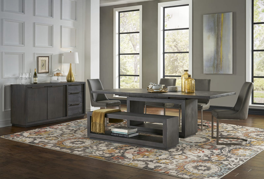 Oxford Rectangular Dining Table in Basalt Grey – view 2