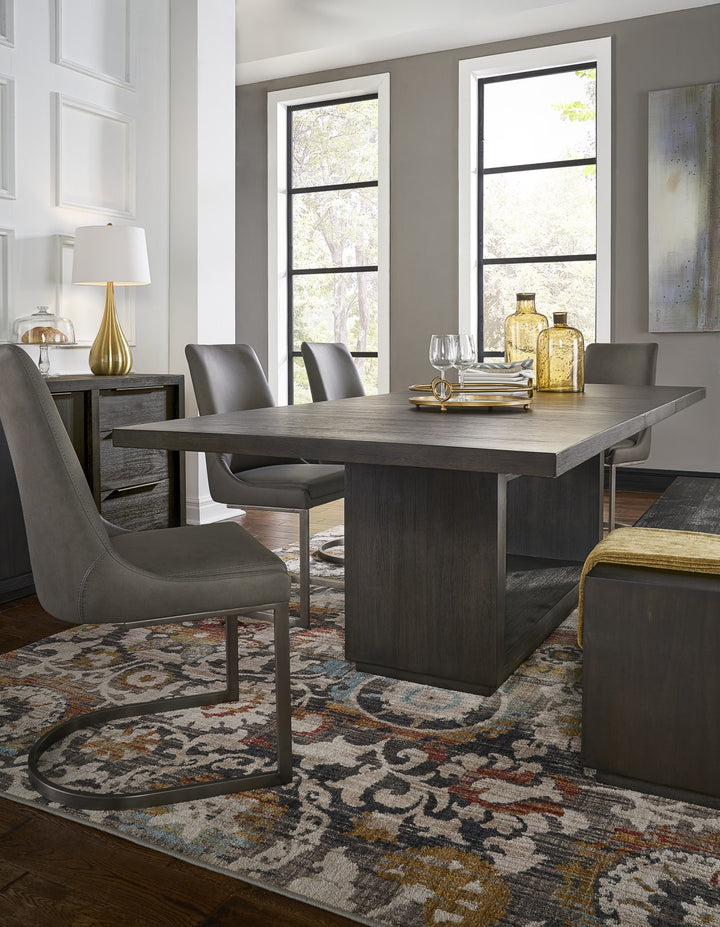Oxford Rectangular Dining Table in Basalt Grey – view 3