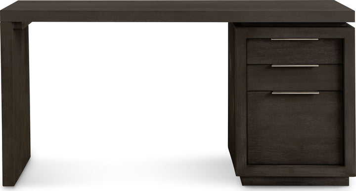 Oxford Single Pedestal Desk in Basalt Grey – view 5