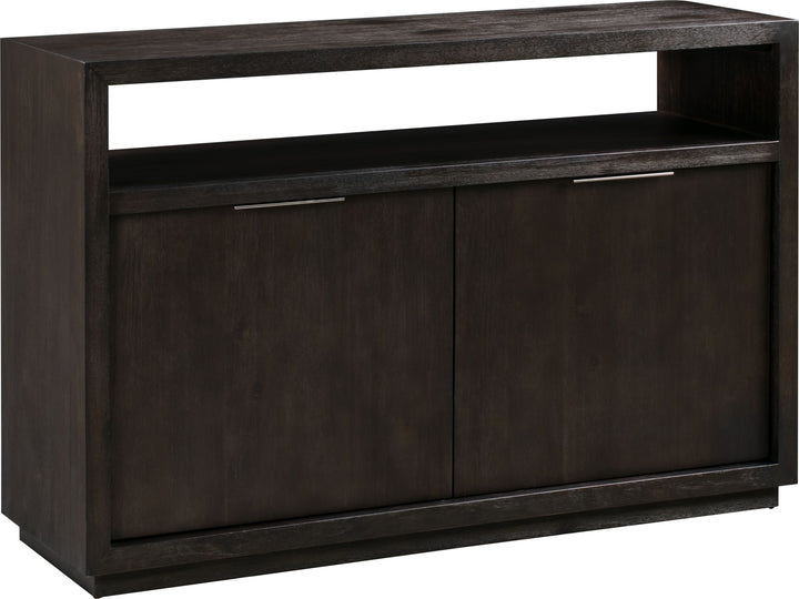 Oxford Solid Wood 54 inch Media Console in Basalt Grey – view 3