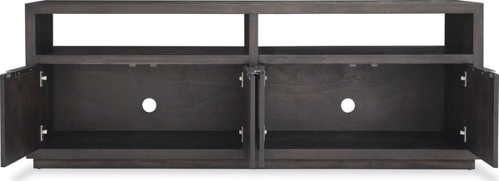 Oxford Solid Wood 74 inch Media Console in Basalt Grey – view 6