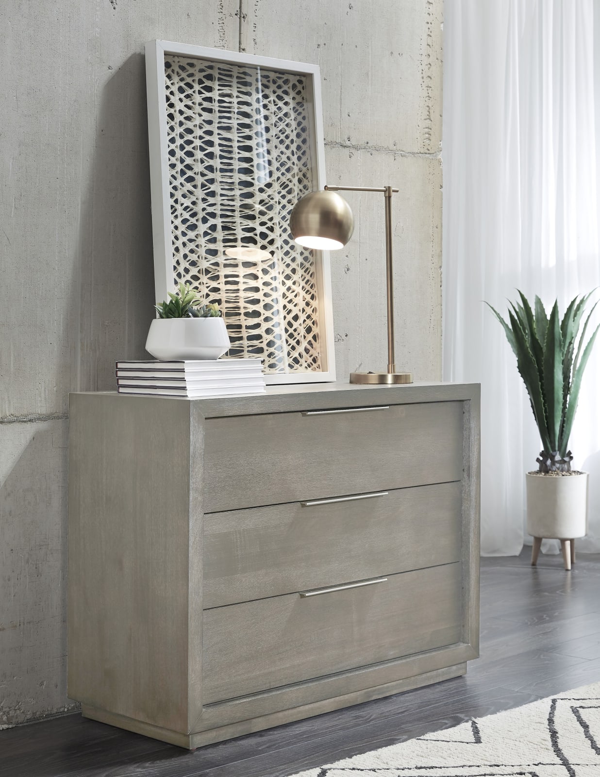 Oxford Three-Drawer Nightstand in Mineral (2024)