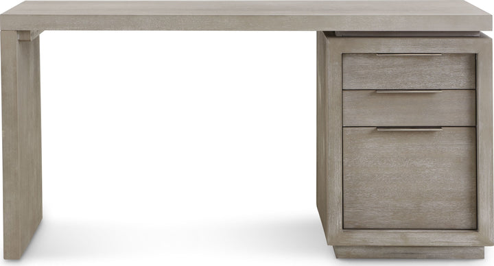 Oxford Three-Drawer Single Pedestal Desk in Mineral – view 6