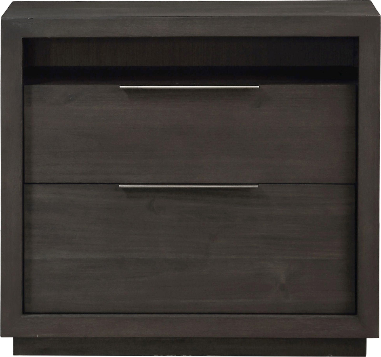 Oxford Two Drawer Nightstand in Basalt Grey – view 2