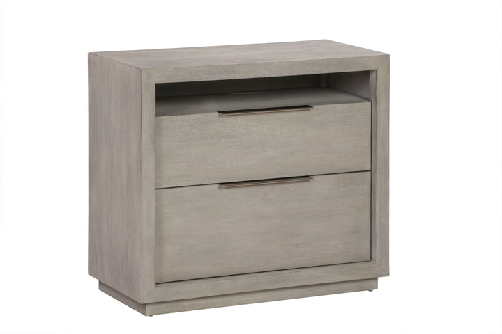 Oxford Two-Drawer Nightstand in Mineral – view 3