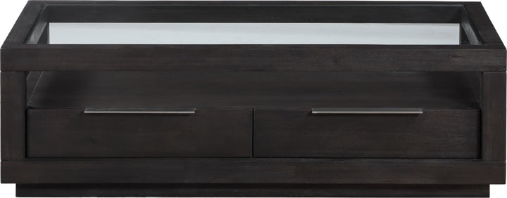 Oxford Two Drawer Rectangular Coffee Table in Basalt Grey – view 4