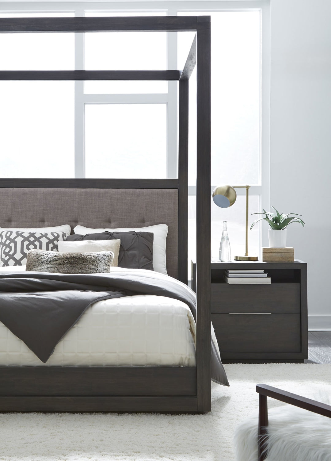 Oxford California King-Size Canopy Bed in Dolphin – view 3