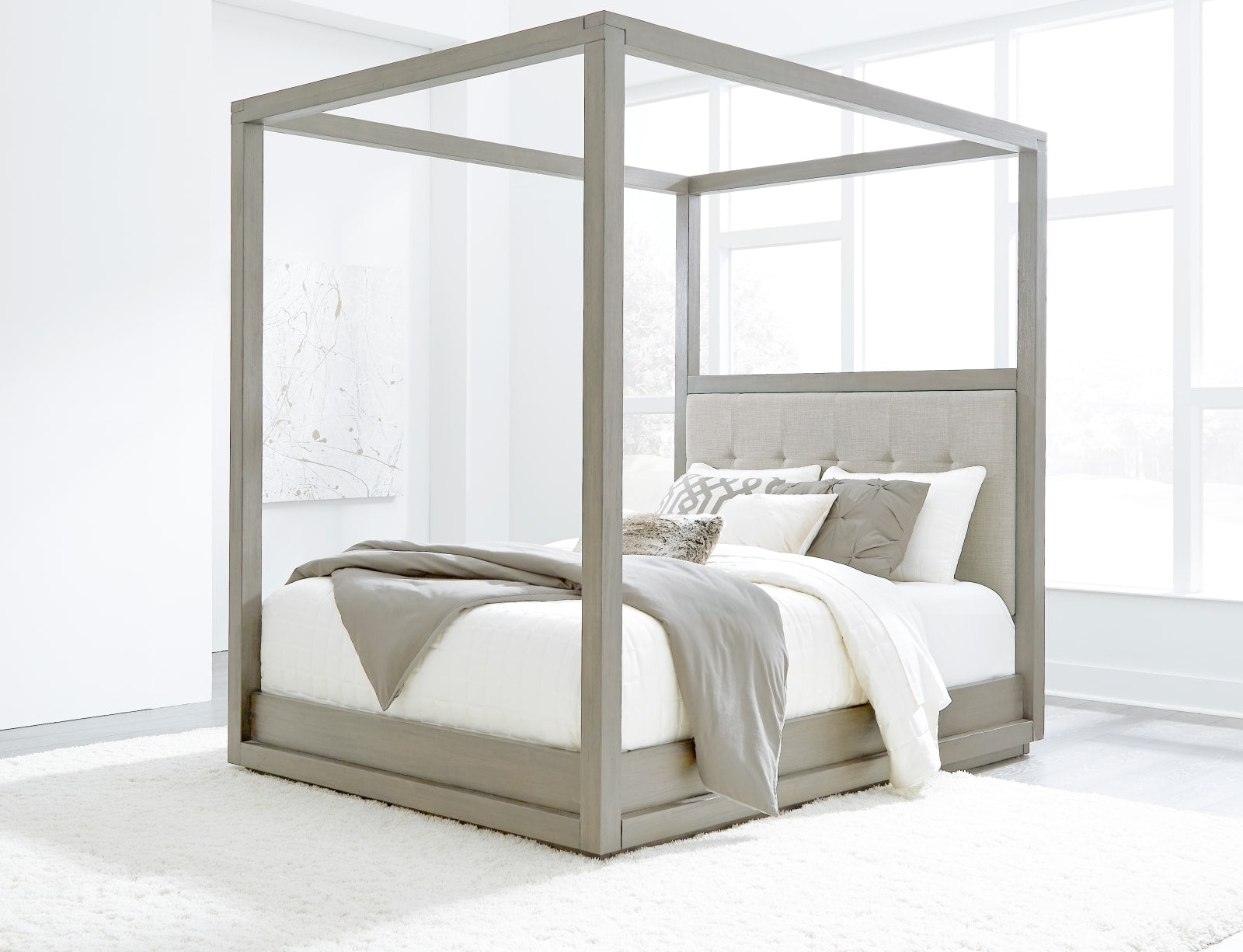 Oxford Canopy Bed in Mineral