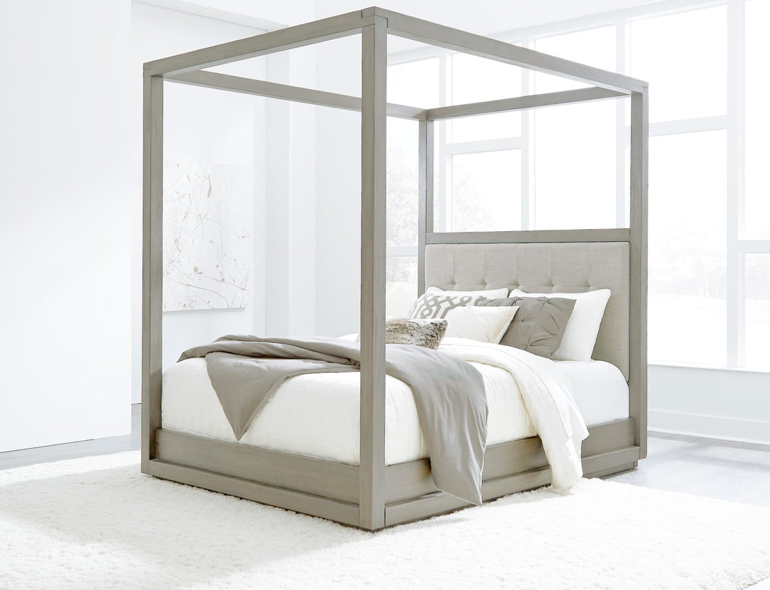 Oxford Canopy Bed in Mineral