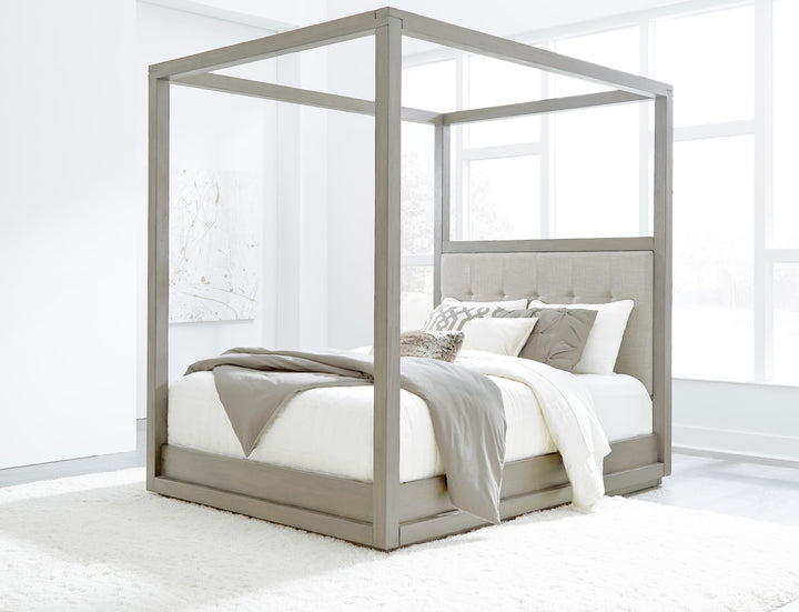 Oxford Canopy Bed in Mineral