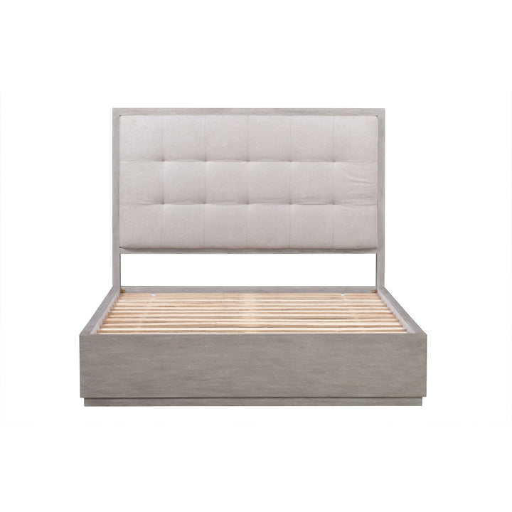 Oxford Queen Upholstered Platform Bed in Mineral