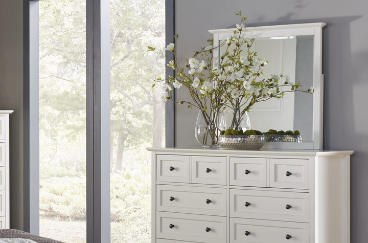 Paragon Beveled Glass Mirror in White