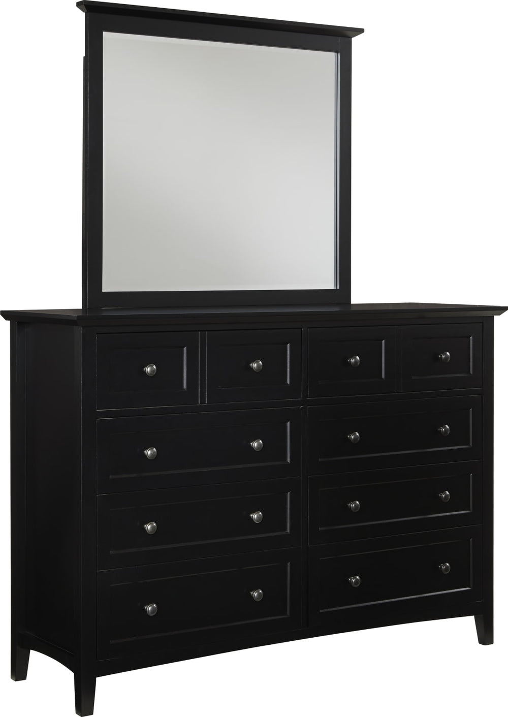 Paragon Eight Drawer Dresser in Black – view 3