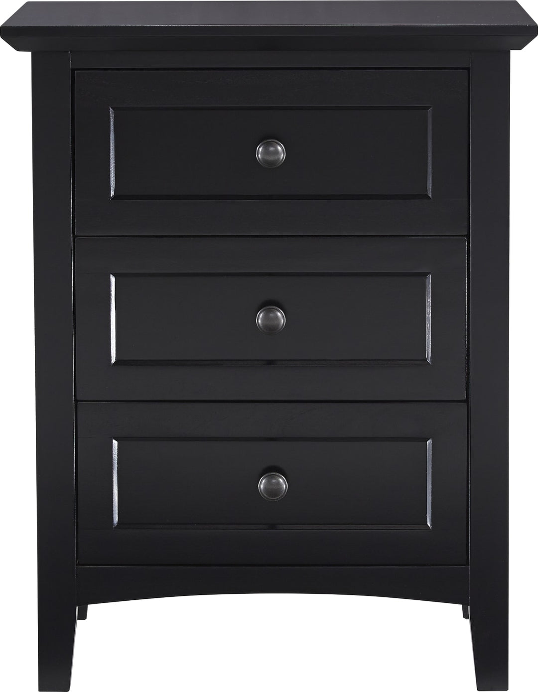 Paragon Three-Drawer Nightstand in Black – view 4