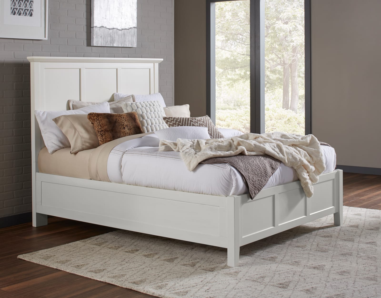 Paragon King-size Panel Bed in White
