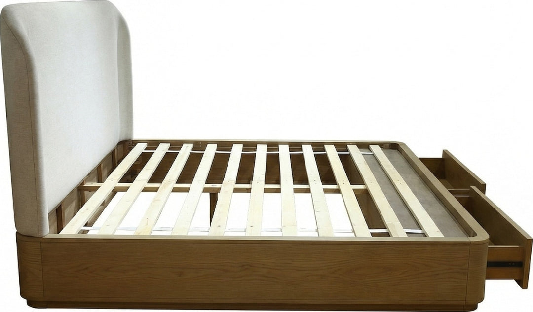 Penny QN Strg Bed - Buff Cream – view 9